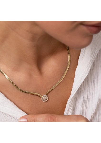 Oval Trapez Altın Kolye fiyatları