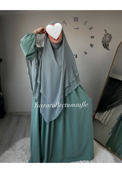 Tesettür Sufle Şifon Uzun Boy