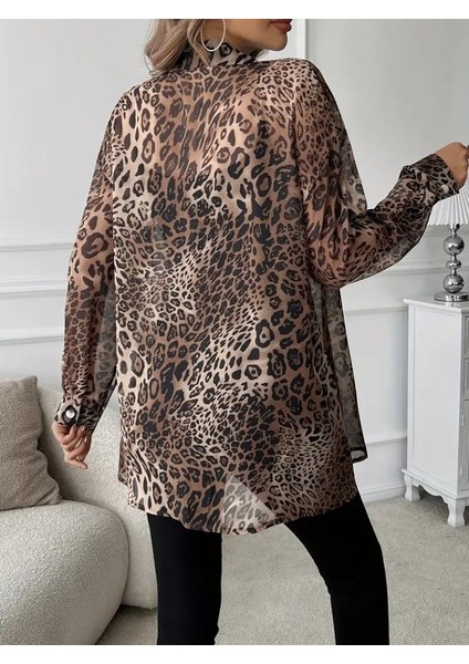 Ulak Handmader Kadın Uzun Kollu Yakalı Önden Düğmeli Şifon Gömlek