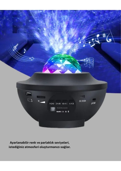Mtxdpn LED Yıldızlı Projektör Galaxy Modlu Renk ve Parlaklık Ayarlı Gece Lambası modelleri
