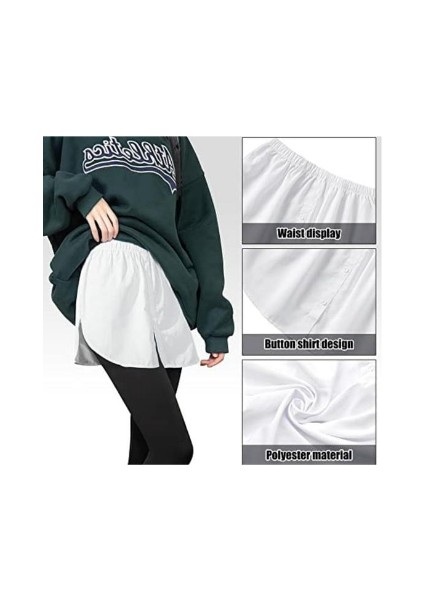 Ulak Handmader Lastikli Düğmeli Kurtarıcı Gömlek Altı Eteklik -Beyaz indirimleri