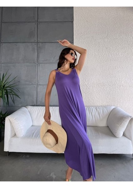 Ulak Handmader Kadın Çan Dokuma Kumaş V Yaka Asimetrik Kesim Elbise fırsatları