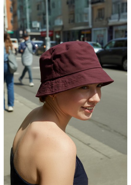 UV Güneş Koruma Kova Şapka Hafif Katlanabilir Çapraz Outdoor Bordo Plaj Deniz Bucket Balıkçı Şapkası