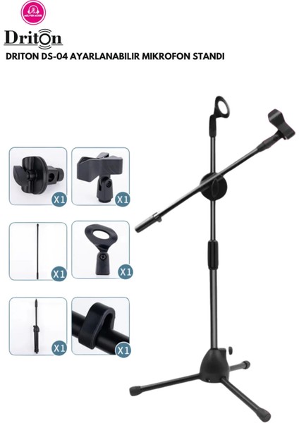 Ds-05 Profesyonel 3 Bacaklı Mikrofon Sehpası - Mikrofon Standı fırsatları