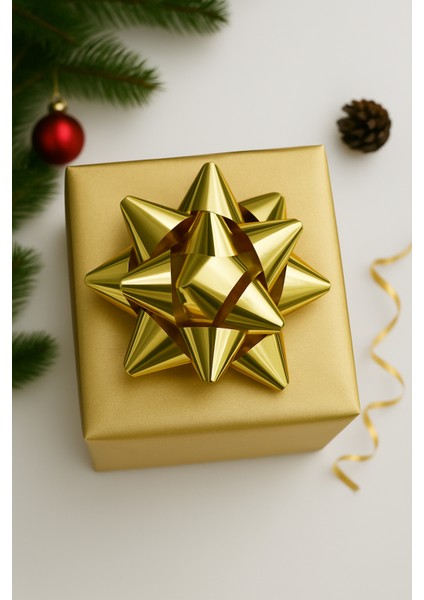 3 Adet Parlak Gold/altın Büyük BOY-10CM Metalik Fiyonk Kutu ve Ambalaj Süsü Rafya Yapışkanlı Yıldız fiyatları