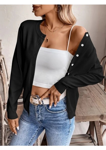 Ulak Handmader Kadın Uzun Kollu Önden Düğmeli Triko Ceket modelleri