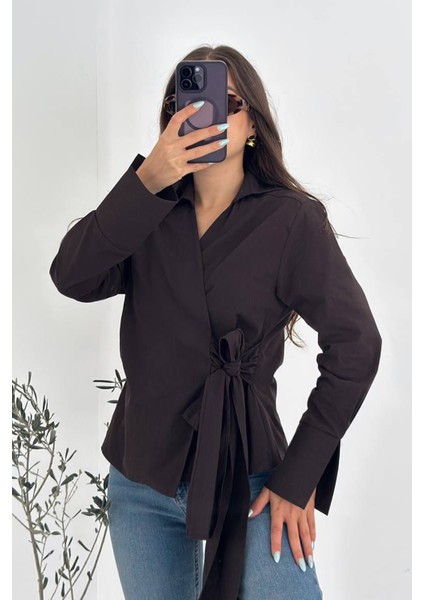 Kadın Fiyonk Detaylı Bağlamalı Gömlek – Chic Bow