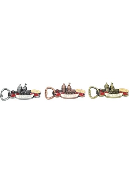 Metal Istanbul Temalı Yöresel Magnet Açacak Model 3