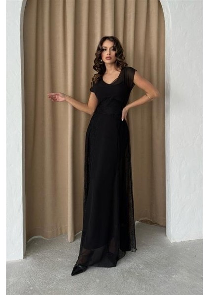 Ulak Handmader Archernar Şifon Tül Elbise 2704-8 indirimleri