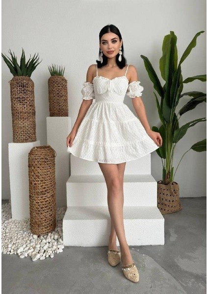 Ulak Handmader Lucca Kolu Lastikli Mini Elbise modelleri