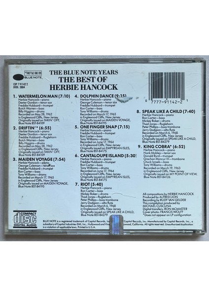 Herbie Hancock The Best Of Herbie Hancock CD (Orijinal 1988 Dönem Baskı Cd) fiyatları