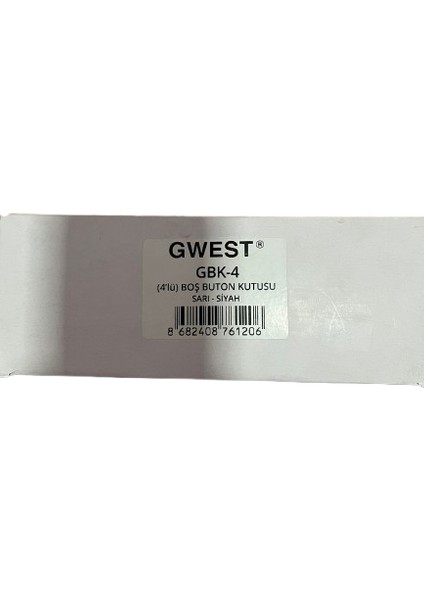 4’lü Boş Buton Kutusu Sarı Siyah Gbk-4