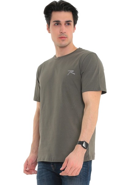 %100 Pamuk T-Shirt Gravıs Haki modelleri