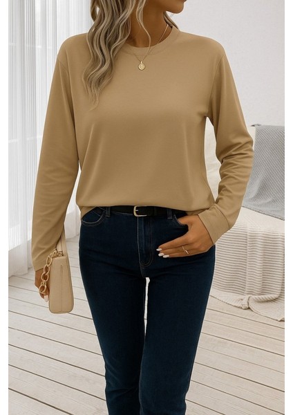 Ulak Handmader Kadın Uzun Kollu Bisiklet Yaka Viskon Bluz indirimleri