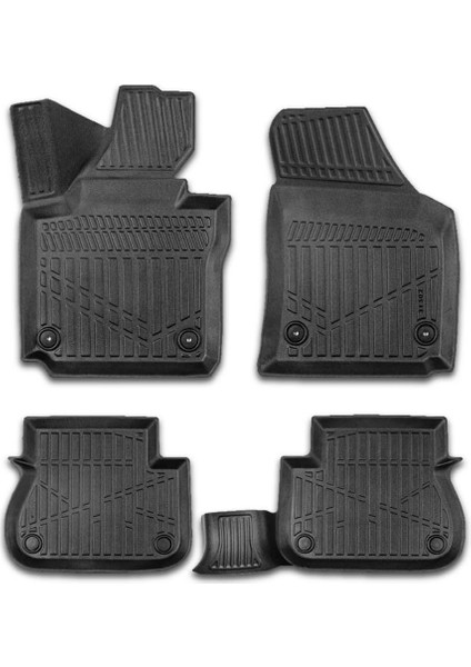 Volkswagen Caddy Combi 2004-2019 Için Havuzlu Paspas, Yüksek Kenarlı, Esnek, Araca Özel, Kokusuz, Oto Paspas