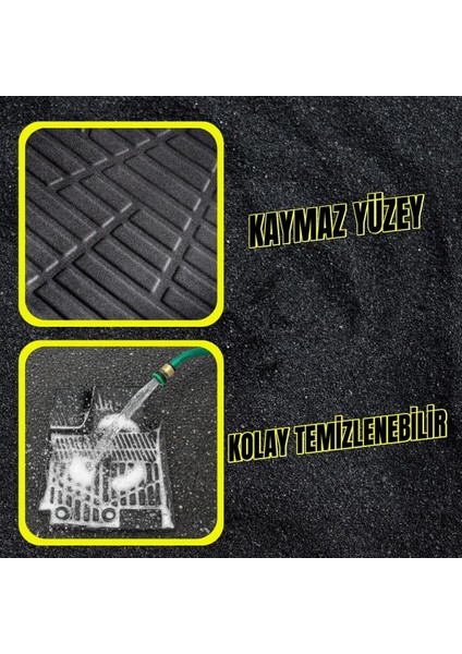 Volkswagen Caddy Combi 2004-2019 Için Havuzlu Paspas, Yüksek Kenarlı, Esnek, Araca Özel, Kokusuz, Oto Paspas