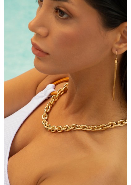 Kalın Ataç Altın Zincir Kolye