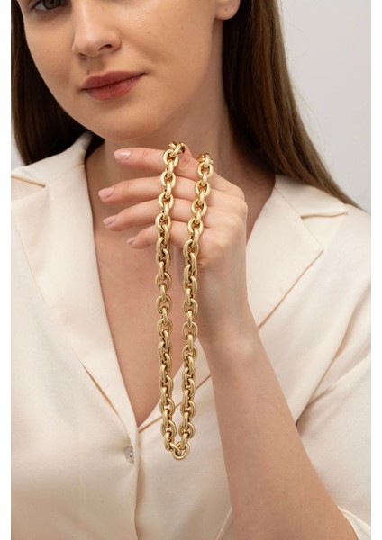 Kalın Ataç Altın Zincir Kolye modelleri