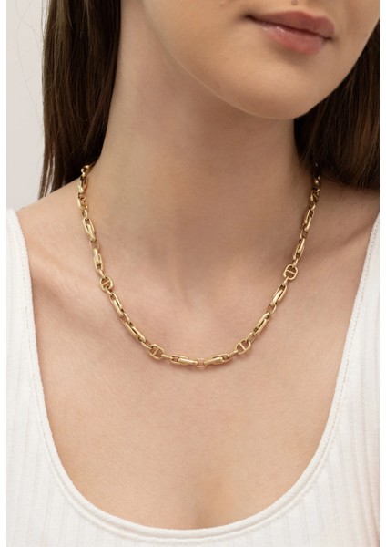 Unisex Tasarım Altın Zincir