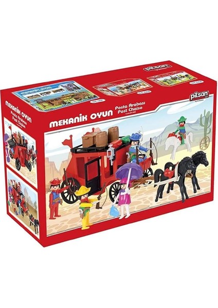 04 002 Mini Mekanik Seri 2 Posta Arabası -Pilsan Oyuncak modelleri