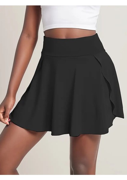 Ulak Handmader Kadın Yüksek Bel Cepli Sandy Short Etek