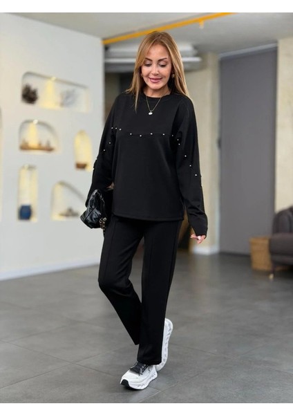 Ulak Handmader Kadın Inci Detay Modal Kumaş Ikili Takım indirimleri