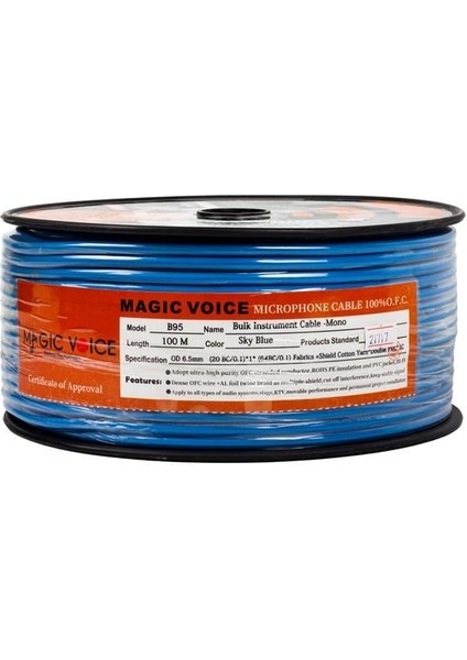 Mi̇krofon Kablosu Mono 1. Kali̇te 100 Metre Açık Mavi modelleri