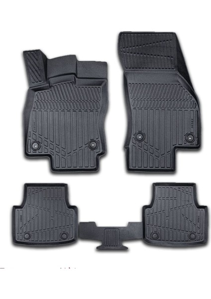 Skoda Superb 2015–2023 Için Havuzlu Paspas, Yüksek Kenarlı, Esnek, Araca Özel, Kokusuz, Oto Paspas