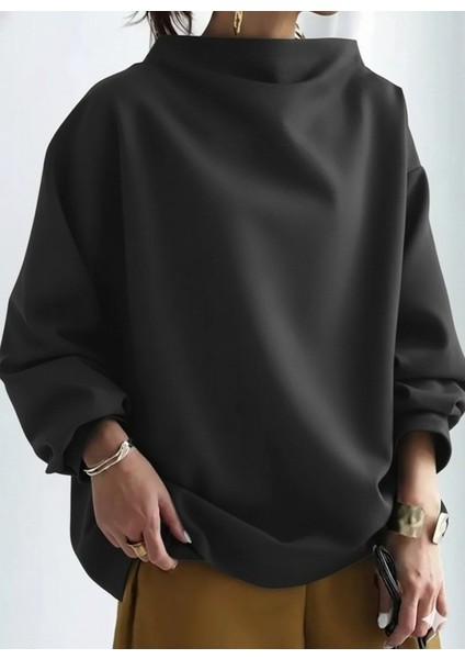 Ulak Handmader Kadın Uzun Kollu Geniş Balıkçı Yaka Modal Bluz fiyatları