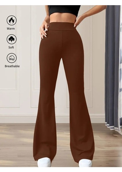 Ulak Handmader Kadın Yüksek Bel(Lastikli) Geniş Paçalı Dalgıç Tayt