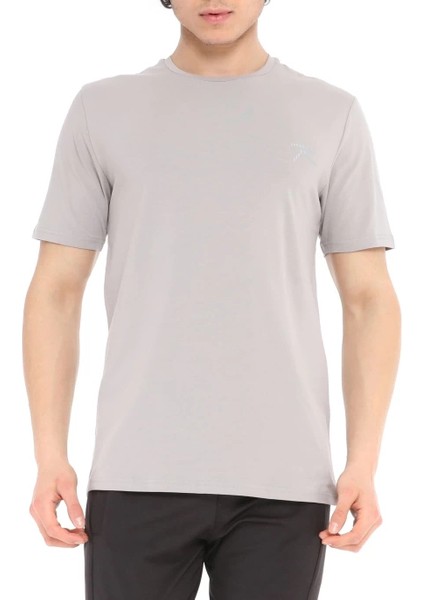 %100 Pamuk T-Shirt Gravıs Bej