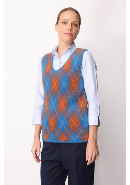 Kadın Baklava Desenli Süveter 21 fırsatları