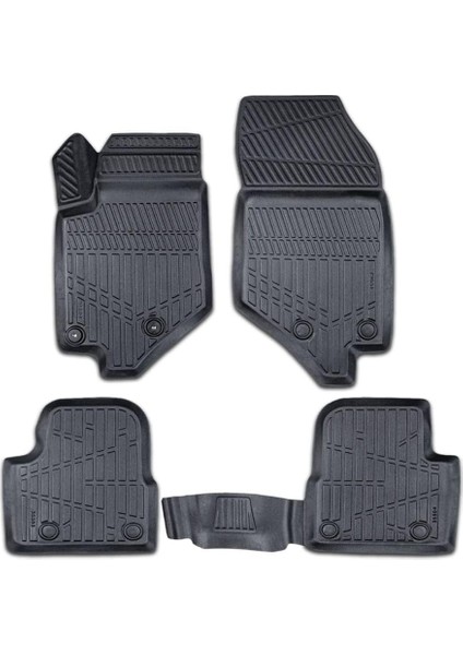 Peugeot E-2008 Elektrikli 2022-2025 Için Havuzlu Paspas, Yüksek Kenarlı, Esnek, Araca Özel, Kokusuz, Oto Paspas