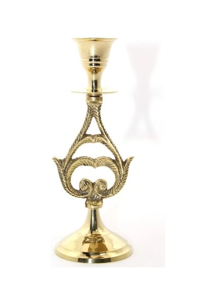 Tekli Pirinç Şamdan Model 6