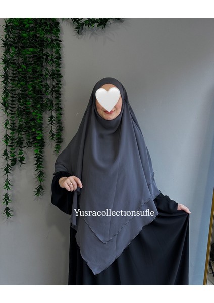 Tesettür Sufle Şifon Uzun Boy