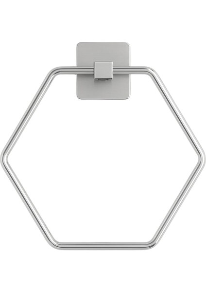 Gümüş Havluluk Altıgen Tasarım Banyo Mutfak Havlu Askısı fırsatları