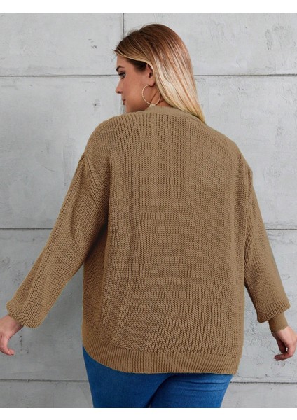 Ulak Handmader Kadın Beş Düğme Büyük Beden Triko Hırka indirimleri