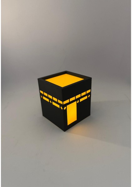 🕋 Kabe Model 3D Dekoratif Gece Lambası - Islami Hediye - Masa Üstü LED Aydınlatma (3 Farklı Boy) ✨ fırsatları