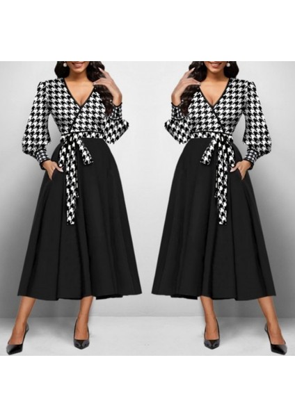 Ulak Handmader Kadın Uzun Kollu Kruvaze Yaka Dalgıç Krep Midi Boy Elbise fiyatları