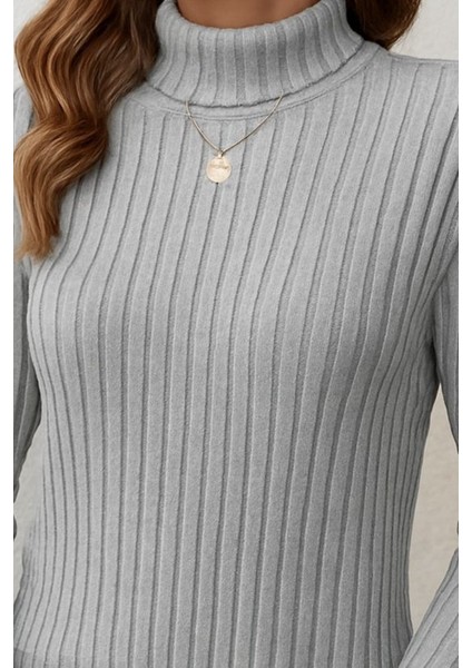 Ulak Handmader Kadın Uzun Kollu Balıkçı Yaka Yandan Yırtmaçlı Şardonlu Kaşkorse Bluz fiyatları