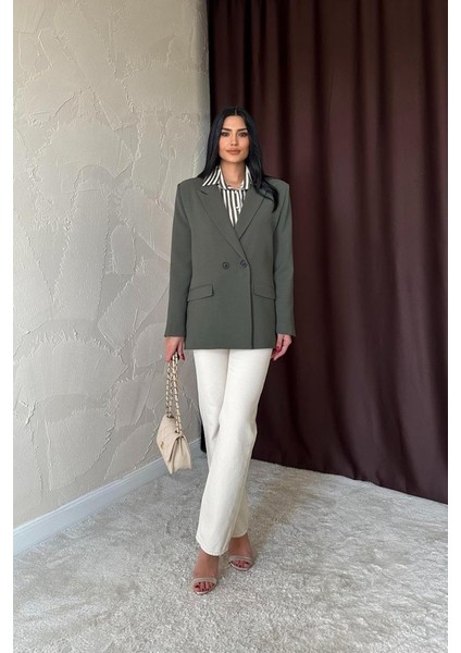 Ulak Handmader Haki Blazer Ceket