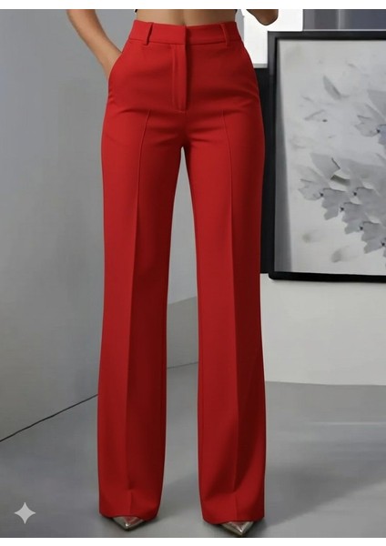 Ulak Handmader Kadın Yüksek Bel Cepli Ithal Krep Pantolon modelleri
