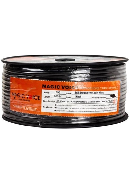 Mi̇krofon Kablosu Mono 1. Kali̇te 100 Metre Siyah modelleri