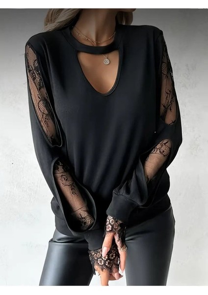 Ulak Handmader Kadın Uzun Kollu Damla Detaylı Viskon Iki Iplik Bluz modelleri