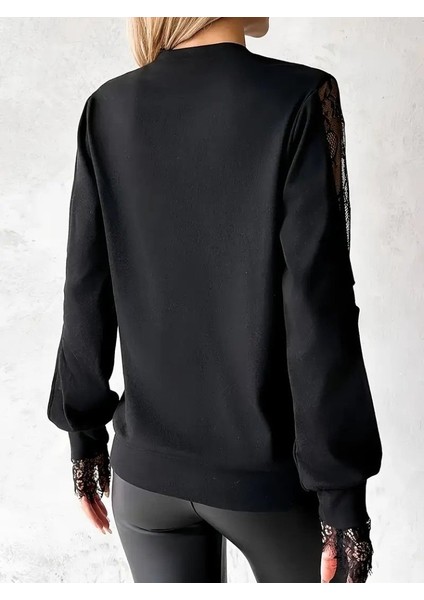 Ulak Handmader Kadın Uzun Kollu Damla Detaylı Viskon Iki Iplik Bluz indirimleri