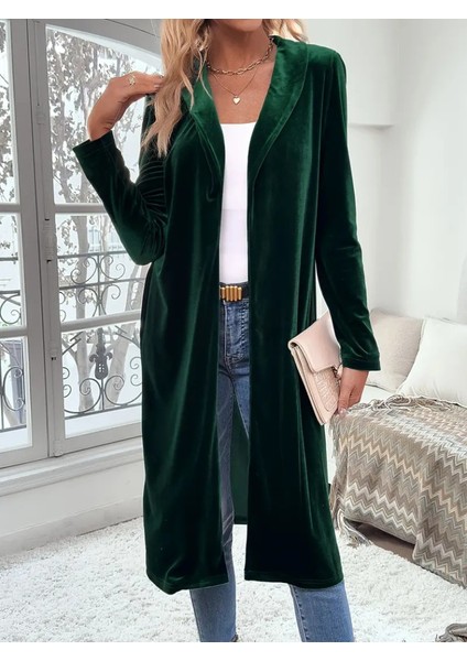 Ulak Handmader Kadın Uzun Kollu Önü Açık Kolları Uzun Midi Ceket modelleri