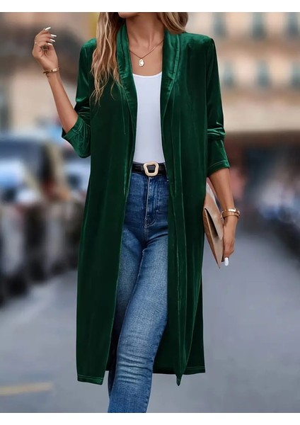 Ulak Handmader Kadın Uzun Kollu Önü Açık Kolları Uzun Midi Ceket indirimleri