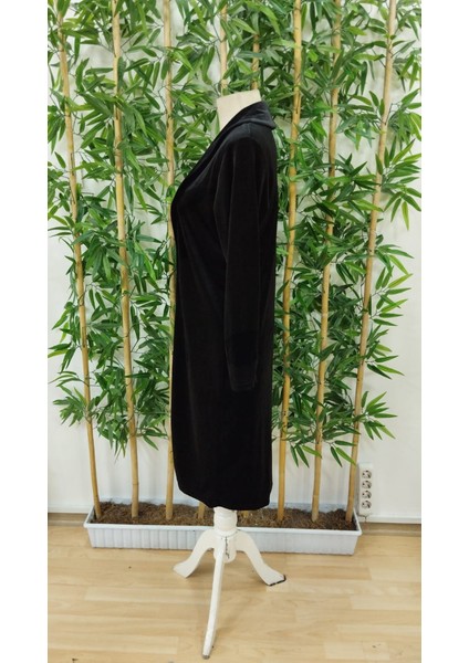 Ulak Handmader Kadın Uzun Kollu Önü Açık Kolları Uzun Midi Ceket