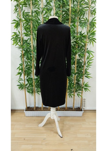 Ulak Handmader Kadın Uzun Kollu Önü Açık Kolları Uzun Midi Ceket