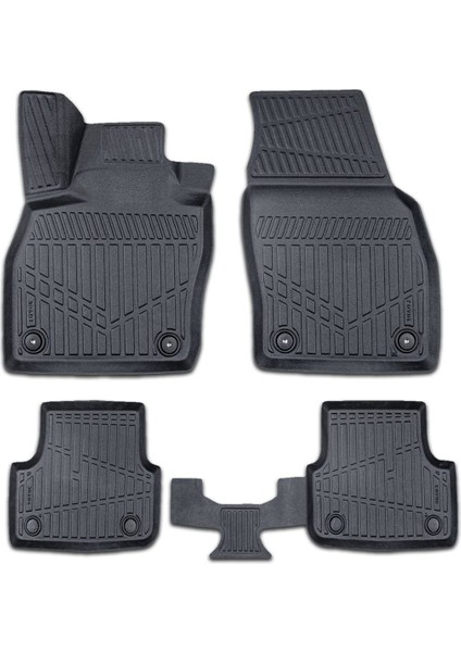 Skoda Fabia 2021–2025 Için Havuzlu Paspas, Yüksek Kenarlı, Esnek, Araca Özel, Kokusuz, Oto Paspas